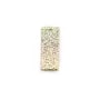 Rectangle flat charm "diamond" plated flash gold on brass, 5x13mm x 8pcs