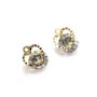 Breloque de forme coeur avec zirconium 7x9mm x 2pcs
