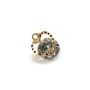 Breloque de forme coeur avec zirconium 7x9mm x 2pcs
