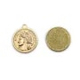 Pendentif monnais plaquées par 2pcs