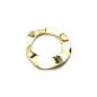 Round hammered charm, plated with "flash" gold on brass 23mm x 2pcs