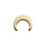 Breloque en forme de lune, doré sur laiton 9.5x11mm x 6pcs