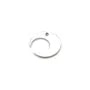 Breloque en forme de lune, plaqué par "flash" or sur laiton 14mm x 4pcs
