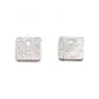 Breloque en forme ronde martelé, plaquée par "flash" or sur laiton 8mm x 10pcs