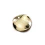 Breloque de forme ronde 12mm, doré sur laiton x 4pcs