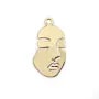 Breloque en visage, de taille 18x33mm x 2pcs