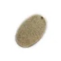 Breloque de forme ovale 0.6x15x28mm, plaqué par "flash" or sur laiton x 4pcs