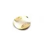 Breloque de forme ronde, plaqué par "flash" or sur laiton 25mm x 1pc