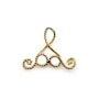 Breloque fantaisie 13x16mm , plaqué par "flash" or sur laiton x 4pcs