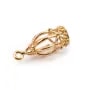 Couronne dorée sur laiton 7x16mm x 1pc