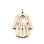 Pendentif  Main de fatma Plaqué par "flash" or sur laiton 11.5x17mm x1pc