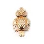  Owl  by "flash" Gold on brass 13x23mm x1pc