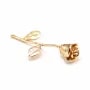 Pendant rose by "flash" gold on brass  24x40mm x 1pc