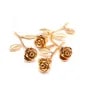 Pendant rose by "flash" gold on brass  24x40mm x 1pc