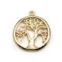 Bleloque arbre de vie Plaqué par "flash" or sur laiton  x 6pcs