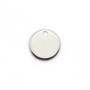 Charm to engrave, in round shape, plated by "flash" gold on brass 10mm x 6pcs