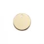 Breloque de forme ronde, dorée sur laiton 12mm x 4pcs
