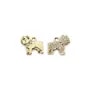 Mustache charm by "flash" gold on brass  5.5x10mm x 5pcs