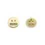 Mustache charm by "flash" gold on brass  5.5x10mm x 5pcs