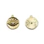 Pendentif oeil plaquées par "flash" or x 4 pcs
