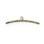 Breloque en forme de tube 1.5x25mm plaquée par "flash" or sur laiton x 4pcs