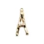 Flash gold rose plated ball-shape ear studs 4mm x 2pcs