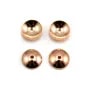 Coupelle lisse Plaquée par "flash" or rose sur laiton 6mm x 10pcs