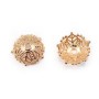 cup flower by "flash" Gold on brass 16x8mm x 1pc