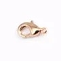 Fermoir mousqueton  rose sur laiton 7x12mm x 4pcs