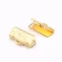 Embout pour ruban plaquée par "flash" or sur laiton 7x13mm x 2pcs