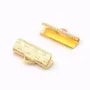 Embout pour ruban dorée sur laiton 7x16mm x 2pcs