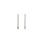 Intercalaire en forme de tube 1.5x25mm, plaqué par "flash" or sur laiton x 6pcs