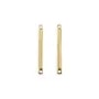 Intercalary in the shape of a tube, 1.5x30mm, plated with "flash" gold on brass x 6pcs