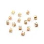 Intercalaire zirconium plaqué par "flash" or sur laiton 4mm x 4pcs