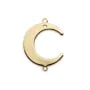 Intercalaire en forme de lune, plaqué par "flash" or sur laiton 16.5x18mm x 4pcs