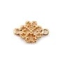 Clover intercalaire by "flash" gold on brass 8x12mm x 4pcs