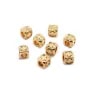 Intercalaire carré par "flash" or sur laiton 5.8mm x 6pcs