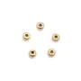 Intercalaire cube plaquée par "flash" or sur laiton 3x3.2mm x 10pcs
