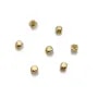 Striated spacer, plated by "flash" gold on brass, 1.8x2.4mm x 30pcs