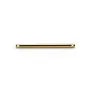 Intercalaire en forme de tube 2x35mm , plaqué par "flash" or sur laiton x 4pcs