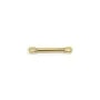 Intercalaire en forme de tube 1.5x20mm , plaqué par "flash" or sur laiton x 10pcs