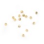 Perle striée, doré sur laiton, 0.8 * 2mm x 30pcs