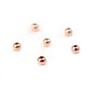 Boule dorée rose sur laiton 1.1x3mm x 50pcs