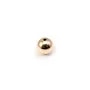 Boule Plaquée par "flash" or sur laiton 1.4x6mm x 4pcs