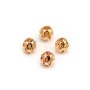 Pearls perforated by "flash" gold on brass 3.5mm x 10pcs