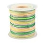 Fil polyester multicolore ton jaune vert  0.8 mm x 5m
