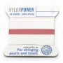 Fil power nylon avec aiguille inclus, de couleur rose foncé x 2m