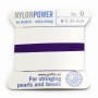 Nylon power wire with needle included, in violet color x 2m