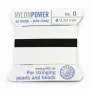Fil power nylon avec aiguille inclus, de couleur noire x 2m