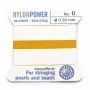 Fil power nylon avec aiguille inclus, de couleur moutarde x 2m